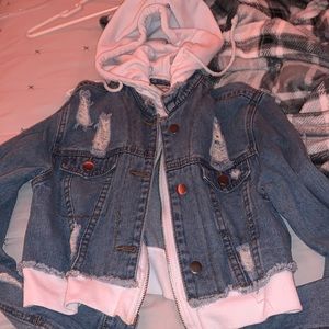 cropped jean jacket
